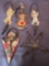 (6) early paper and metal Christmas ornaments