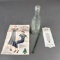 Lewiston thermometer, bottle Lewiston Bottling works,