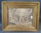 Gold frame with early tapestry