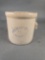 1 gallon crock from the pottery co Spokane, Wa