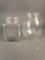(2) Large Dazey butter churn jars