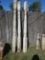 (3) full tall wooden pillars