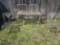 Early metal picnic table w/ (6) chairs