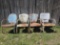 (4) 1950's metal lawn chairs