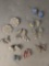 (10) pairs 1950s rhinestone earrings