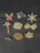 (9) rhinestone pins