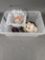 Box of misc antique glass