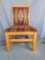 Chairs with native design fabric