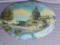 Convex 1918ish reverse painted glass picture