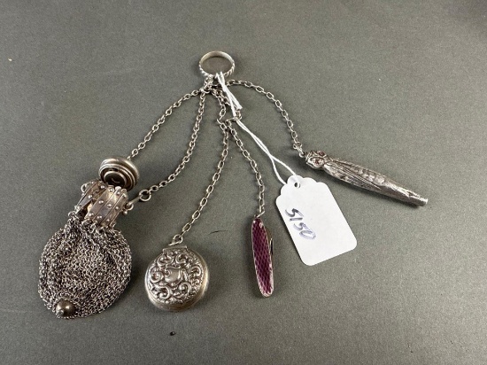 Victorian Chatelaine Partially Sterling