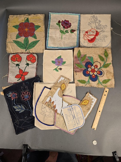 10+ beaded bag fronts started or needing repair 1900 to newer