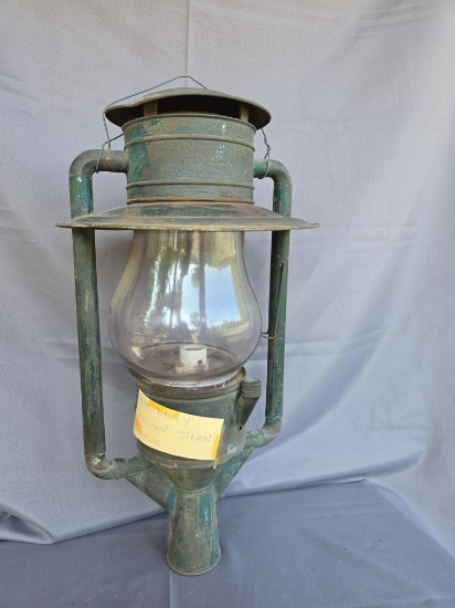 Defiance Lantern & Stamping Co. Large kerosene lamp from early stern wheeler