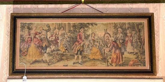 Framed Victorian tapestry