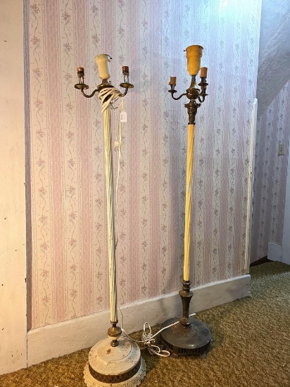(2) 1940's floor lamps