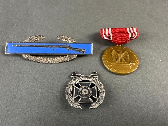 1898-1902 Commander Veterans Medal, the Army Good Conduct Medal, and the Army Expert Rifle
