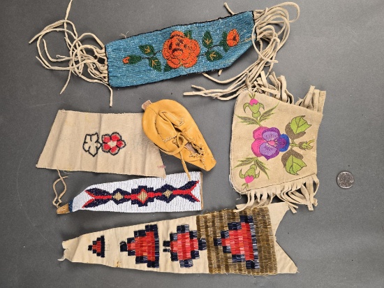 Assorted pieces of beadwork