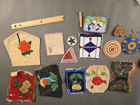 Assorted pieces of beadwork