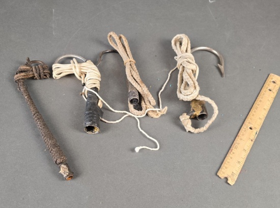 (4) older gaff hooks