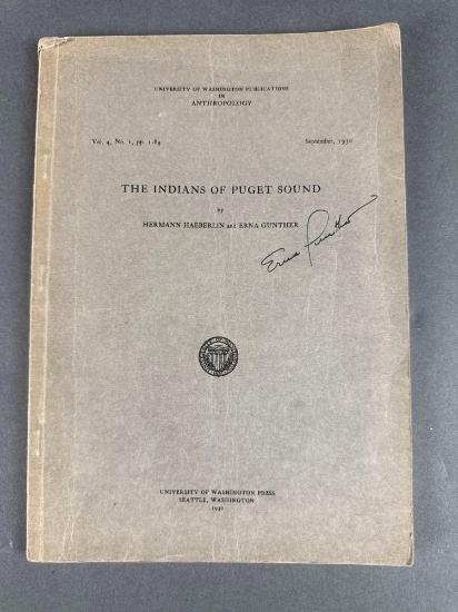 Book Indians Of Puget Sound, University of Washington Press, 1930