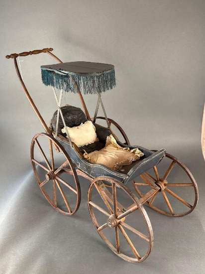 1860-70s Child's doll buggy