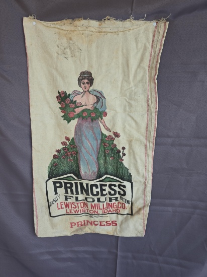 Early Lewiston flour sack