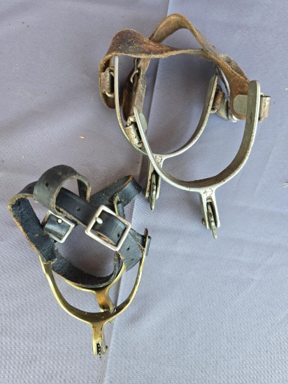 2 pairs vintage spurs