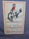 Original 1912 poster from first Los Angeles rodeo