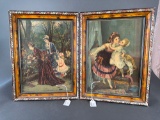 Pair of prints, dated 1878 all original one 