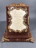 Unique Victorian photo album on stand with a drawer