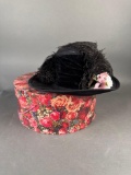 1890's ladies Victorian black hat