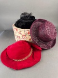 2 older hats from 40s-50s