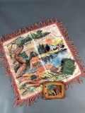 Pillow cover, Native lady by lake, deck of native design cards picture album