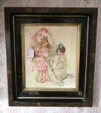 Victorian Fashion print in early 1860s frame