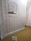 Hanging bird cage and stand