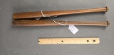 Mini Louisville Slugger bats Joe Di Maggio and Lou Gehrig