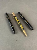 3 vintage ink pens, Redipoint with roled gold top and 2 shaffers