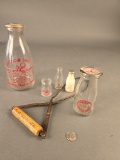 Huggins Dairy Lewiston collection, Ice tongs with a wooden handle