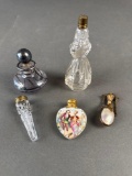 (5) perfumes, 1 french, 1 cut, 1 mother of pearl, 2 others