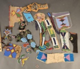 1890-1900 pieces of bead work, some sinew and buffalo