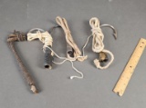 (4) older gaff hooks
