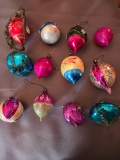 (12) early glass ornaments