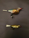 (2) Victorian bird ornaments