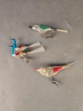 (3) Victorian birds, one a double