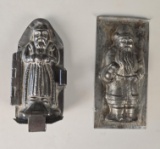 Early metal Santa chocolate molds