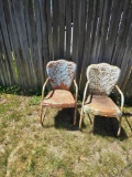 (4) 1950's outside metal lawn chairs, see photo's