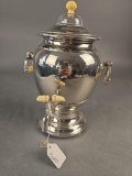 Silver plate electric coffee urn with celluloid handles