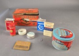 Union Leader tobacco tin full of smaller advertising tins