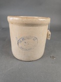 1 gallon crock from the pottery co Spokane, Wa