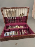 Assortment pieces silver plate, mostly serving pieces