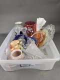 Box of misc glassware